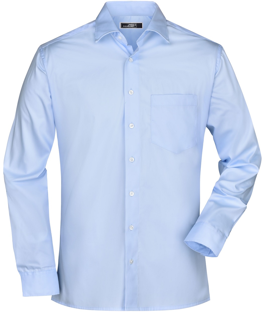 James & Nicholson JN606 Langarm Herrenhemd Easy-Care in 4 Farben