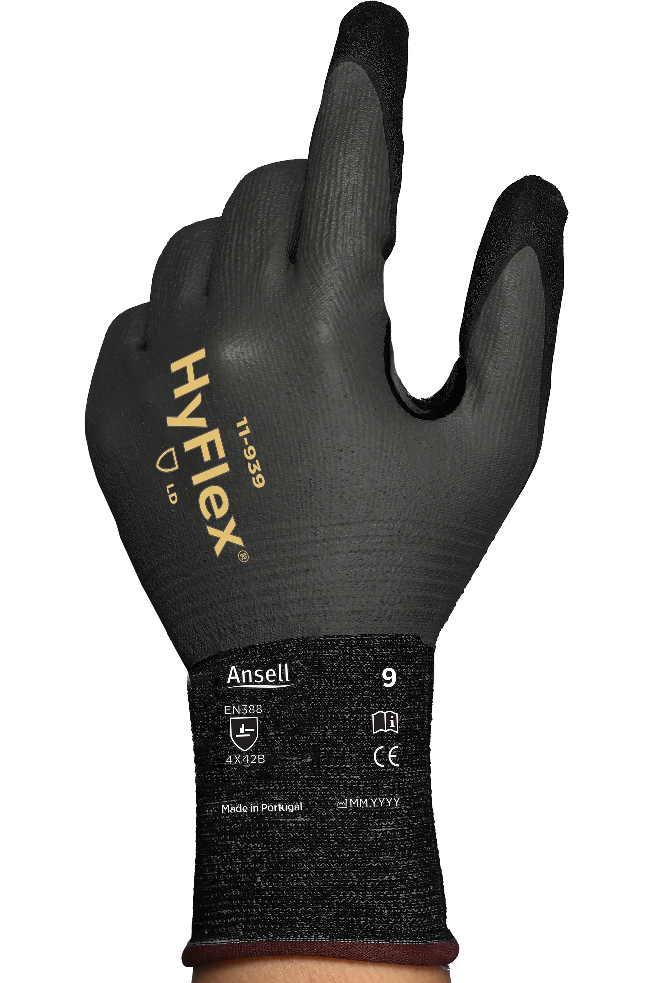 11-939gCPhTra5fSRHL Ansell HyFlex 11-939 Nitrilschaum-Schnittschutzhandschuhe Level B