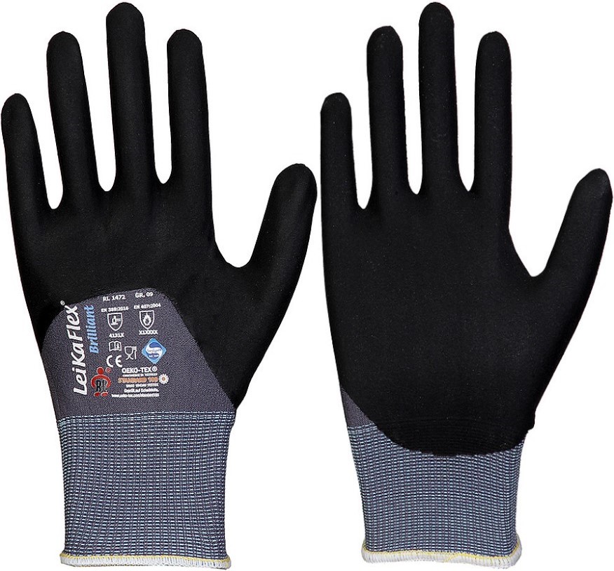 001472GTYRwAUKwbeRb LeiKaFlex 1472 Brilliant NFT-Schutzhandschuhe 3/4-beschichtet