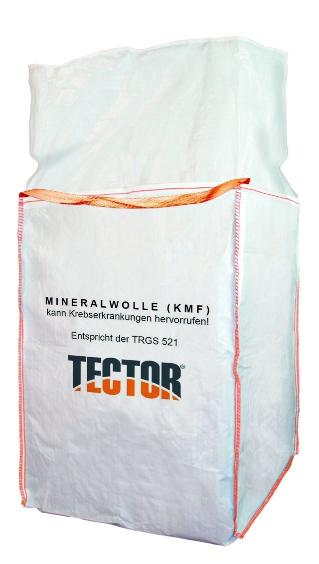 84678nRMjM1e9tYaP Tector 8467 Big Bag Mineralwolle  90 x 90 x 120 cm mit Aufdruck