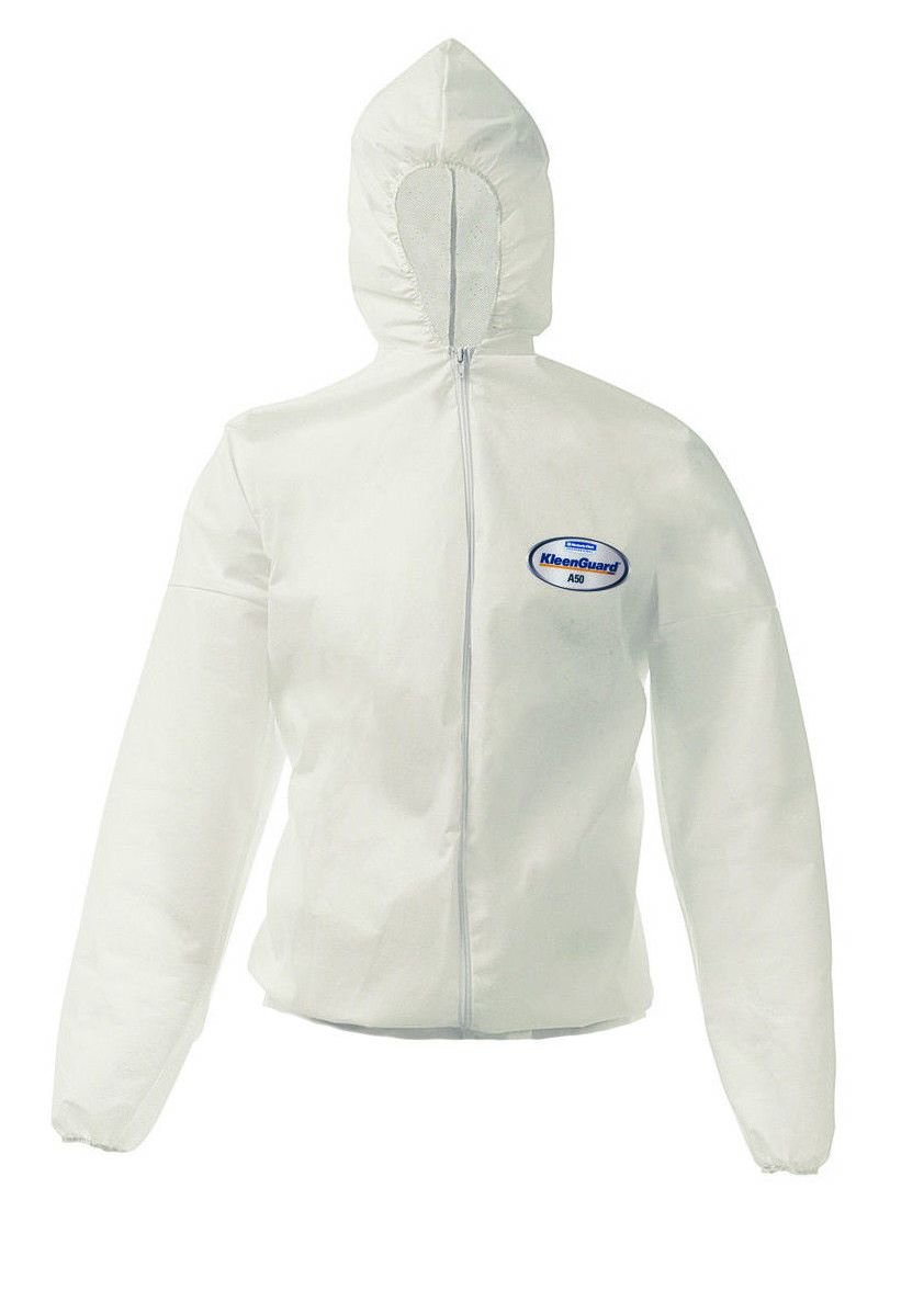 Kimberly-Clark Kleenguard A50 protective jacket with hood white