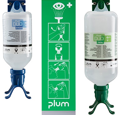 Plum 4803 Augen-Notfallstation DUO mit 500 ml ph Neutral DUO und 1000 ml Augenspülung
