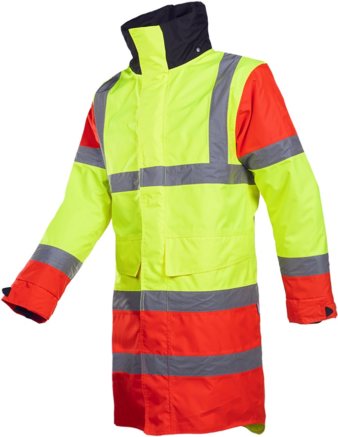428A_945_A2_EU1_SIL Sioen Thoras 428AA2EU1 warning rain parka