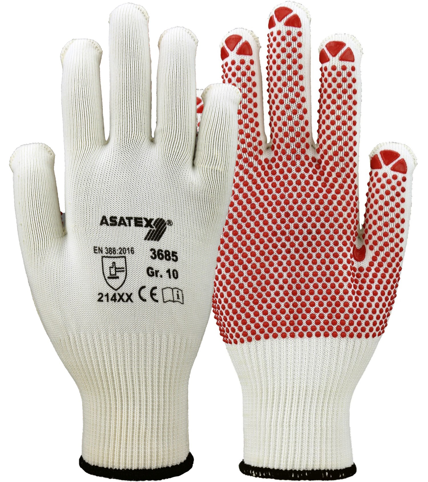 asatex-3685 Asatex 3685 Feinstrickhandschuhe mit Vinyl-Noppen