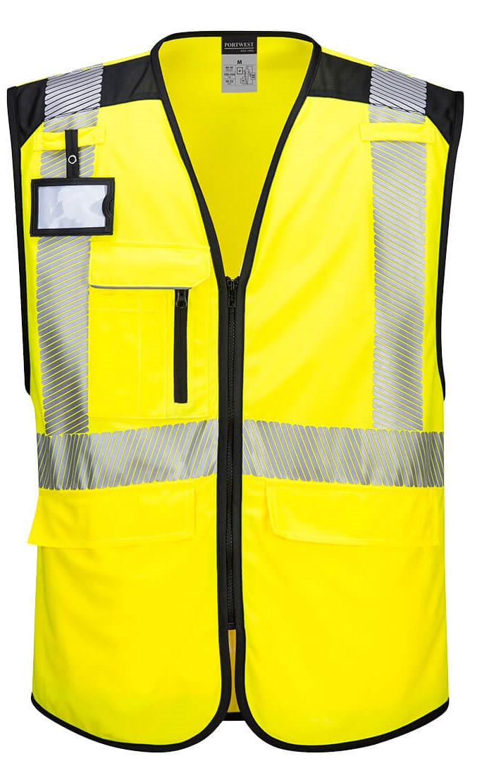 PW309YBR Portwest PW309 PW3 high-visibility executive vest yellow/black
