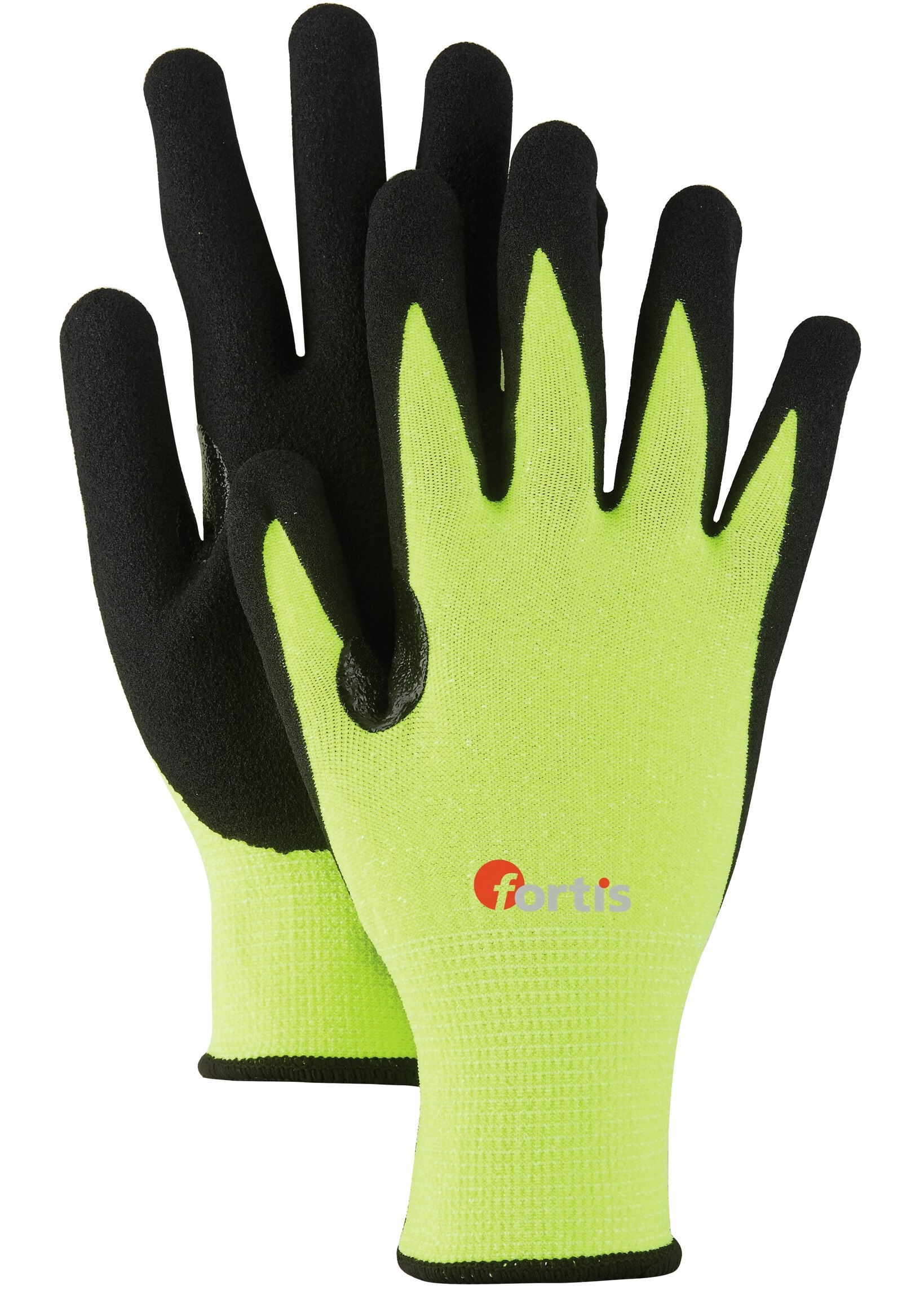 Fortis_2019_Freisteller_Schnittschutzhandschuh-Blade-neon-Lev-5-Groesse Fortis Blade neon Nitrilschaum-Schnittschutzhandschuhe teilbeschichtet