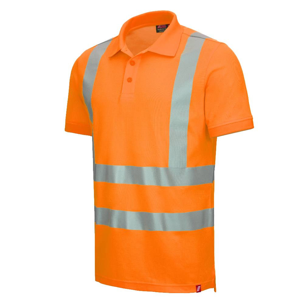 7013_4100_1 Nitras Motion Tex VIZ 7013 Warnschutz Polo-Shirt