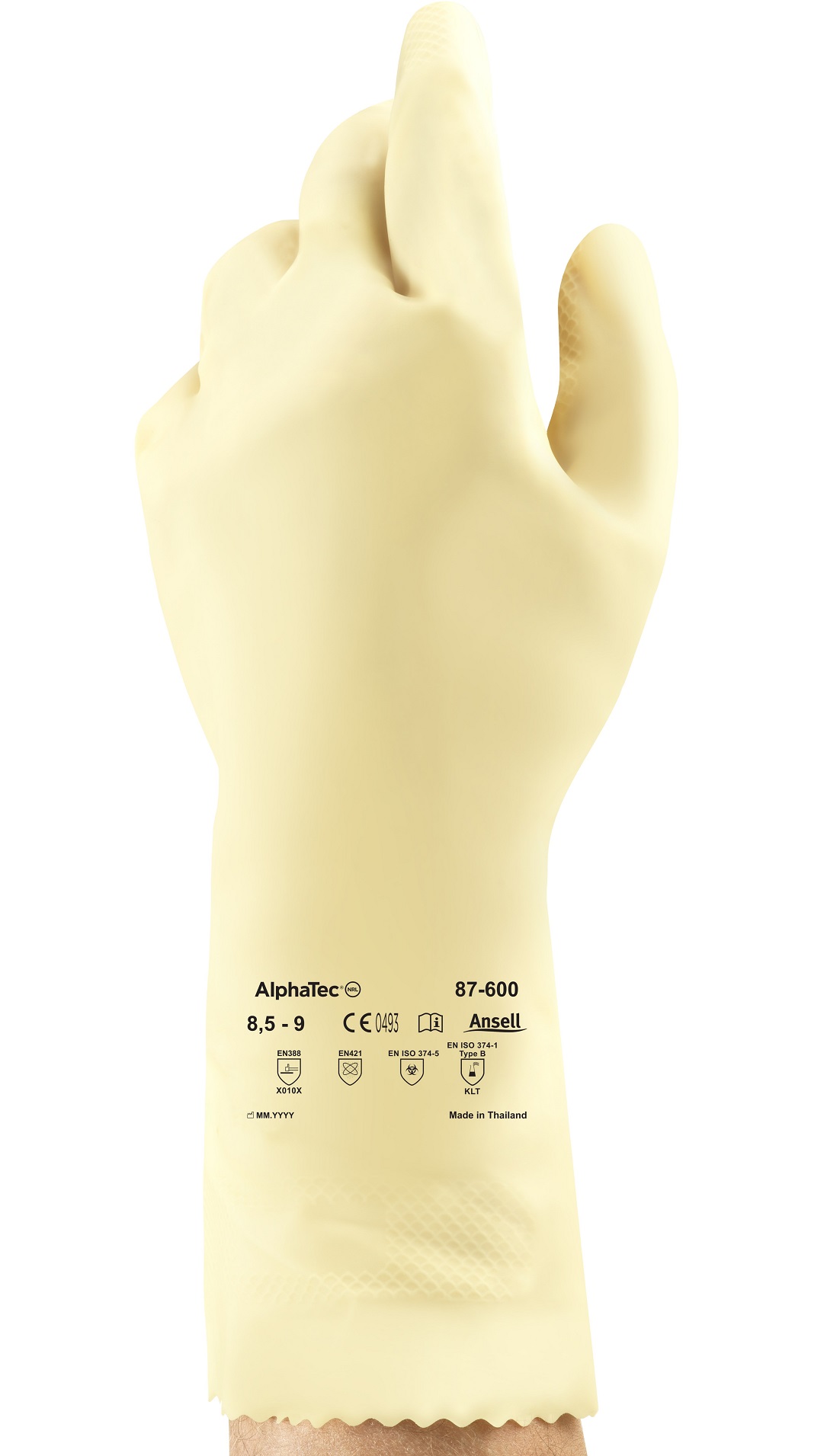 87-600 Ansell AlphaTec 87-600 Latex-Chemikalienschutzhandschuhe