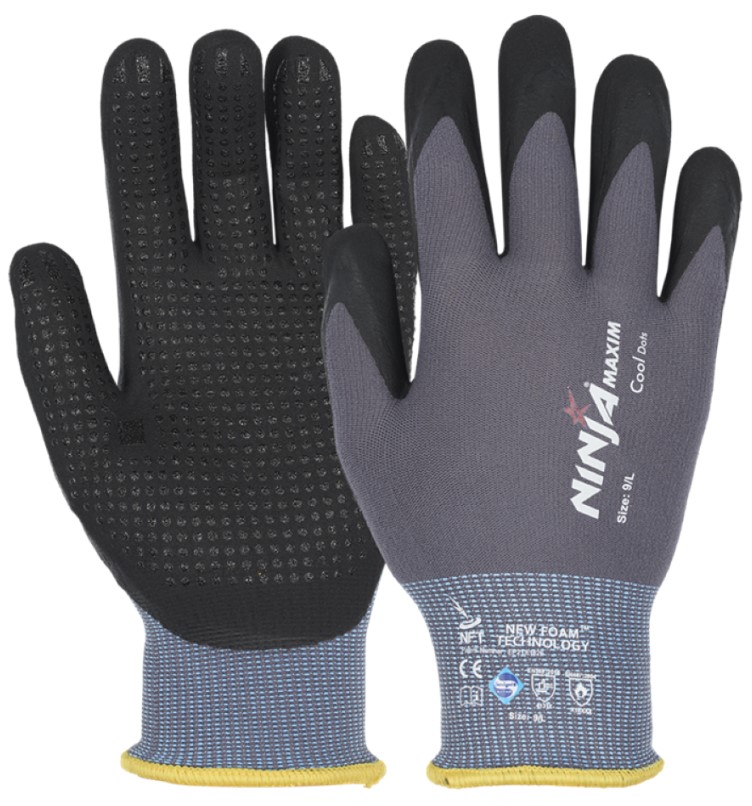 2t5Gs4rqoKzD5T Ninja Maxim Dot NFT Nitrilschaum Schutzhandschuhe mit Noppen
