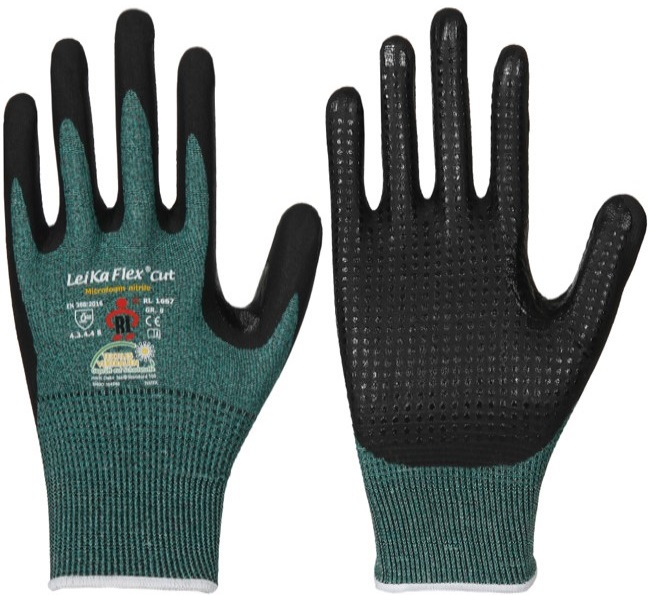001667-1JT4T9yf7qlxoC LeiKaFlex 1667 Cut Nitril-Schnittschutzhandschuhe mit Noppen Level B
