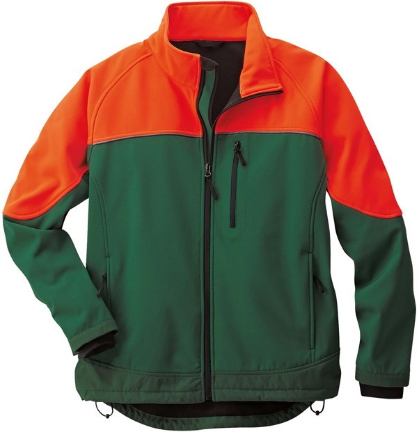8189_softshelljacke_forst_1-1 Scheibler Elutex Softshell Jacket Forest green-orange