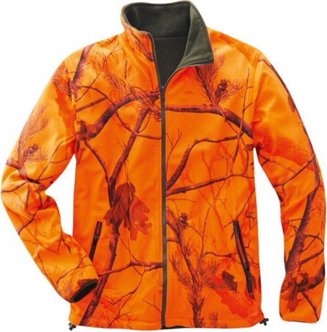 8190-1 Scheibler Elutex Fleece-Wendejacke Willow grün-orange