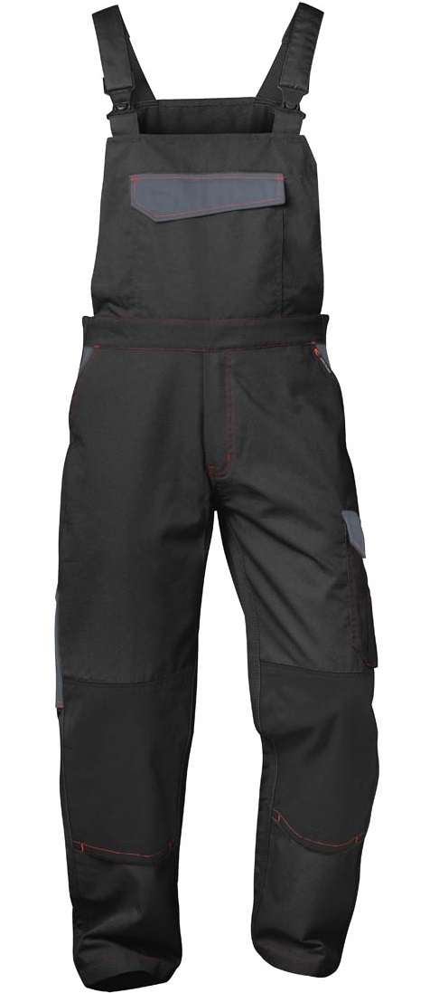22471 Craftland 22471 BEVEREN Twill Latzhose schwarz-grau