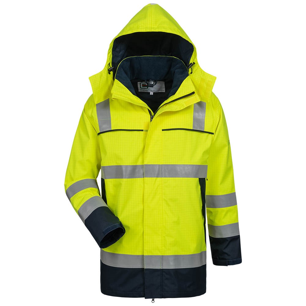 elysee 23471 TOIVO Multinorm Parka fluorescent yellow-navy