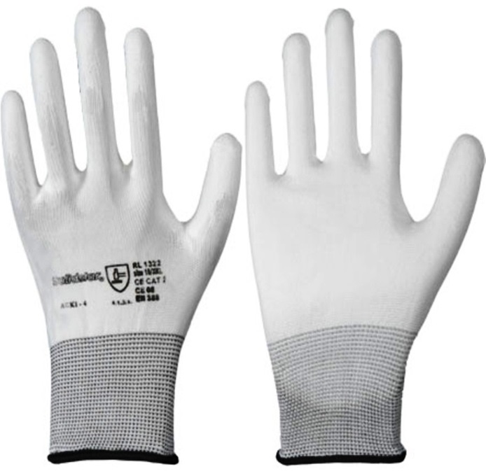 1322-2 Solidstar 1322 Nylon PU-Feinstrickhandschuhe weiß