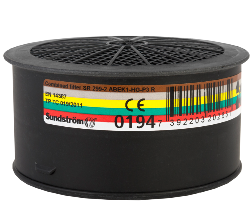 Sundström H02-6512 Kombinationsfilter SR 299-2 ABEK1-HG-P3 R