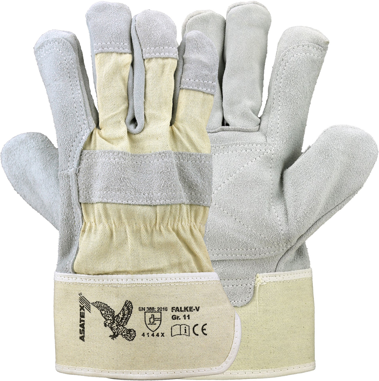asatex-falke-v Asatex Falke-V Rindspaltleder-Schutzhandschuhe