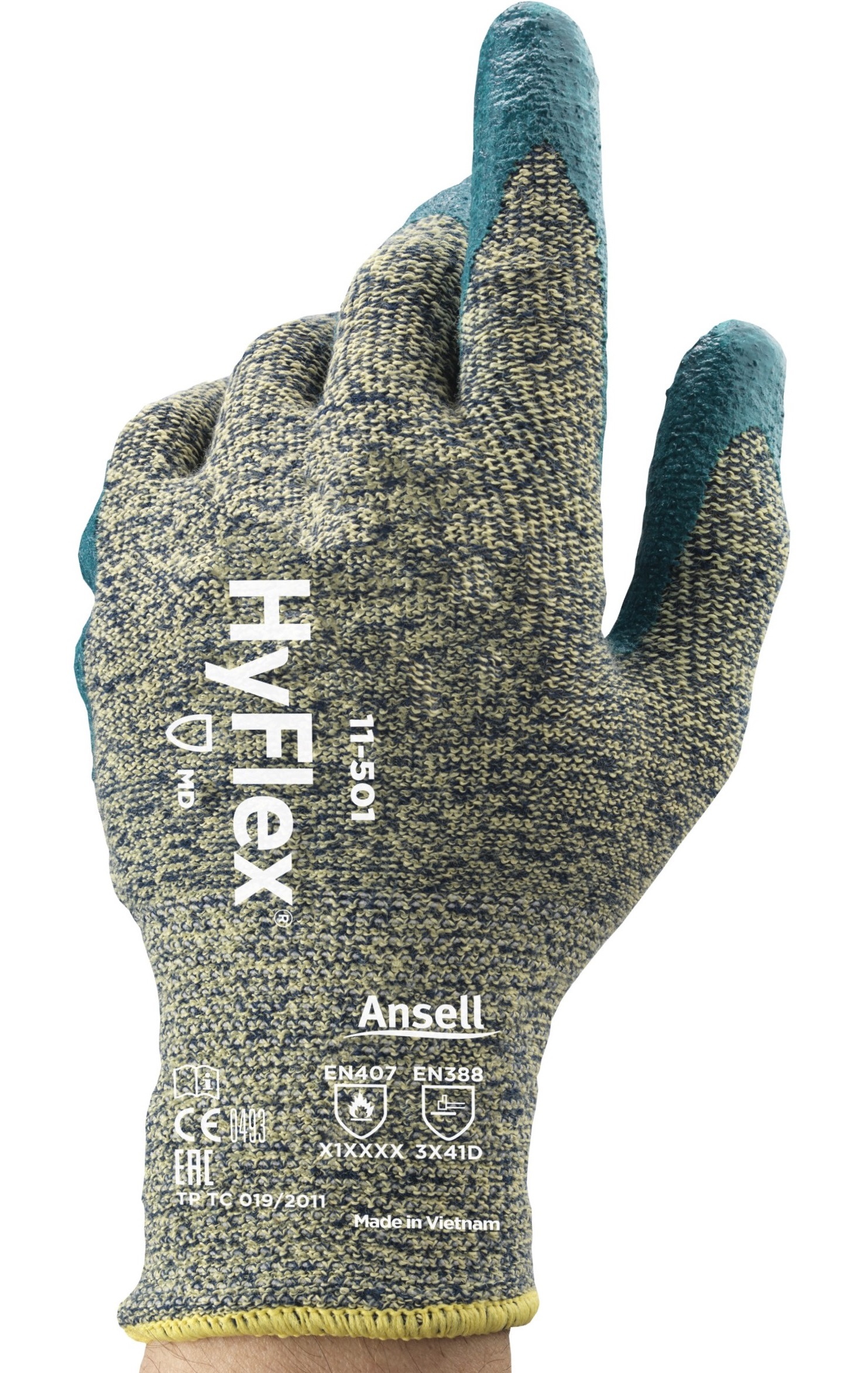 11-501FvcgHwOTZZmC9 Ansell HyFlex 11-501 Nitril-Schnittschutzhandschuhe Level D