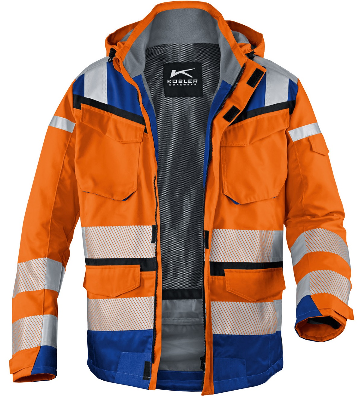 light orange-royal blue
