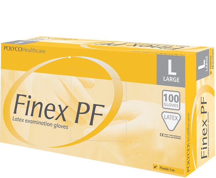 lpf100-1 Polyco Finex PF - LPF100 Latex-Einwegschutzhandschuhe
