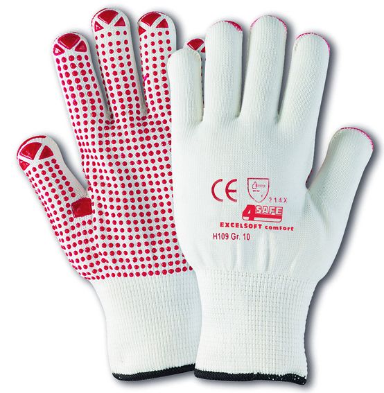 h109 4Safe H109 Excelsoft comfort Feinstrickhandschuhe weiß