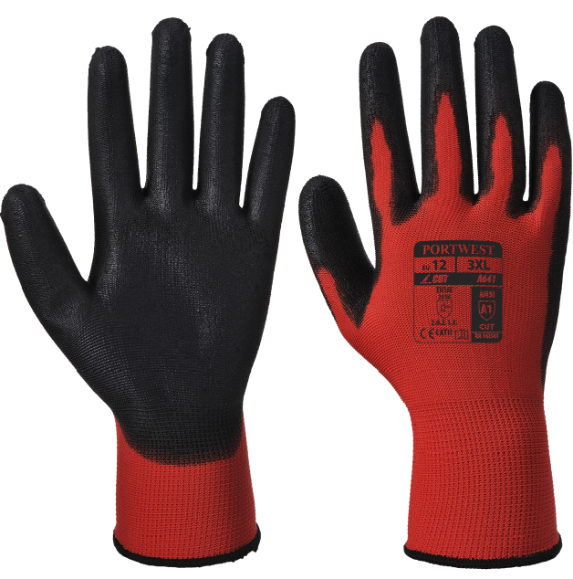 Portwest A641 Red Cut 1 PU Handschuhe rot