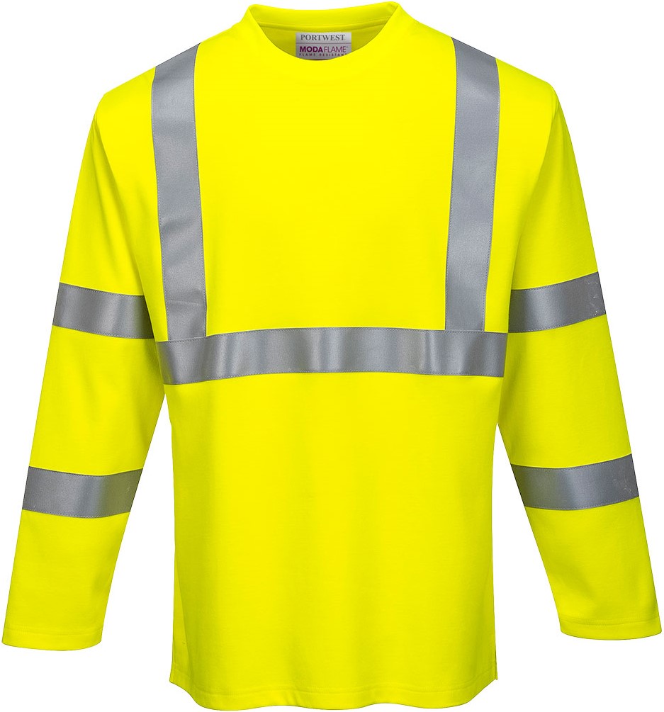 Portwest FR96 flammhemmendes Langarm Warnschutz T-Shirt