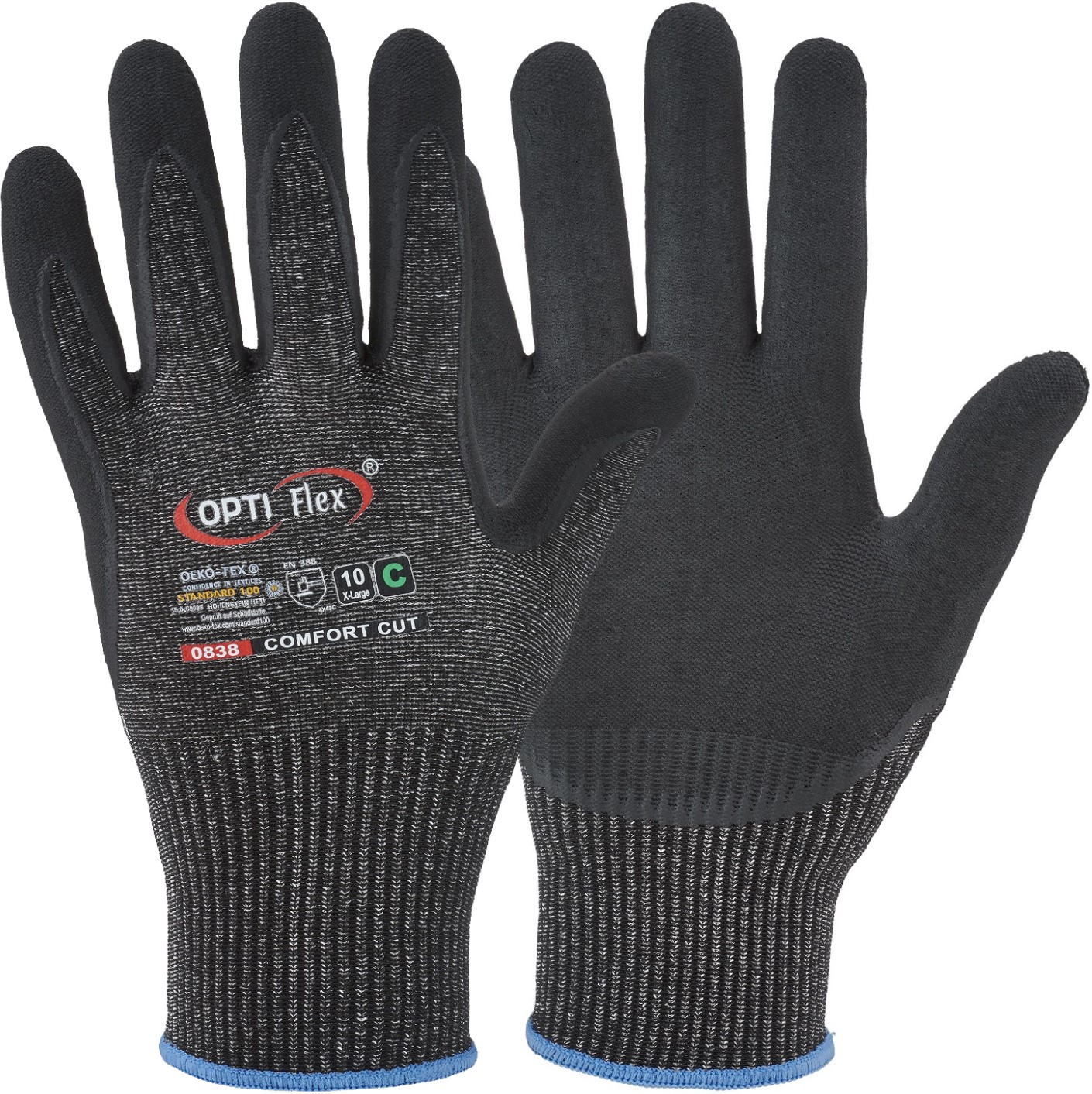 comfort-cut-0838 OPTI Flex 0838 Comfort Cut Schnittschutzhandschuhe Nitril PU