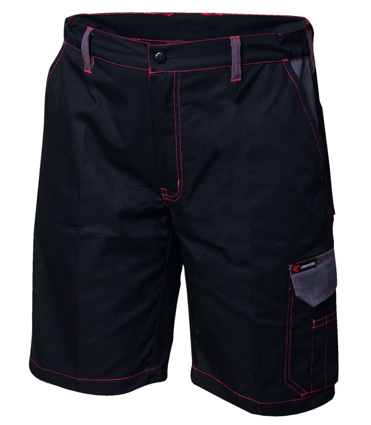 22441voXDeJ67Dpkbo Craftland 22441 MECHELEN Twill Shorts schwarz-grau