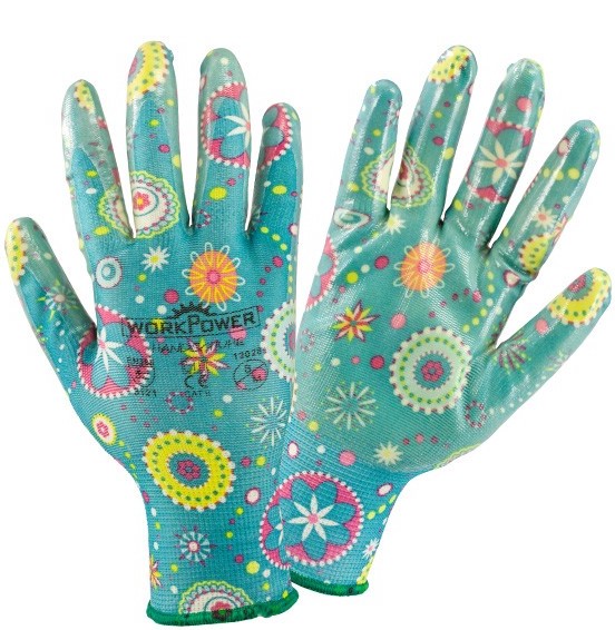 Work Power Flower Nitril-Gartenhandschuhe