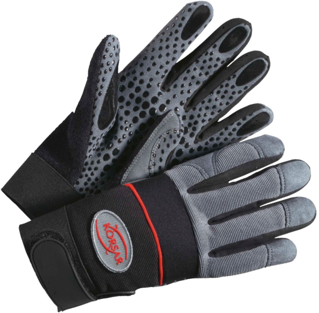 100_42681 Korsar Grip mechanic gloves with velcro closure and nubs