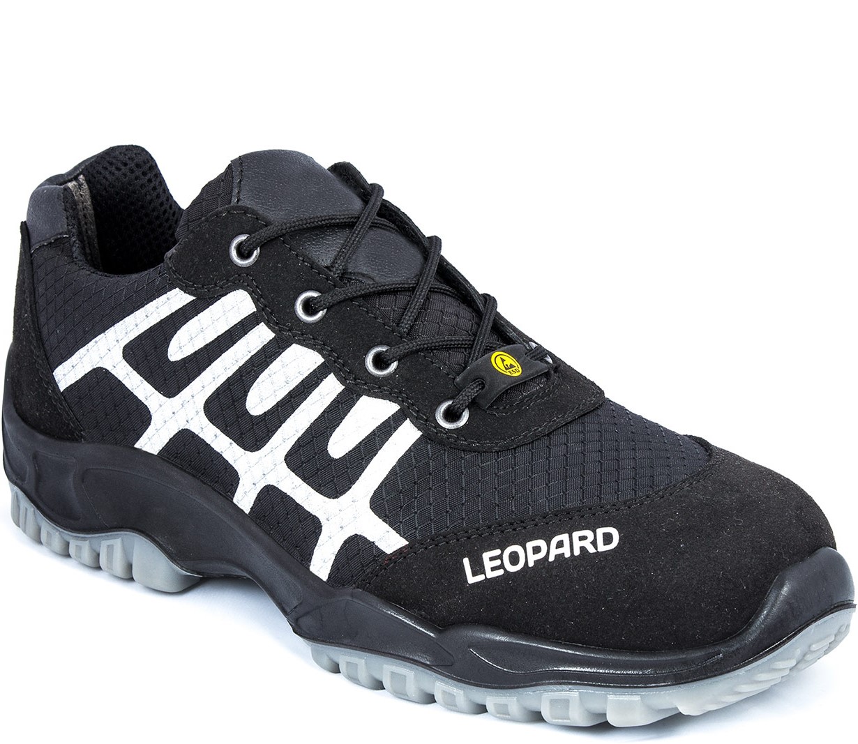 E0433x4XBQtx6en3J9 Leopard E0433 Halbschuhe S1 ESD schwarz/silber