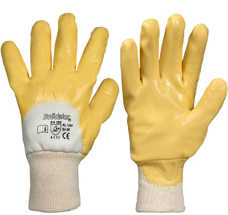 001368-1-1 Solidstar 1368 Nitril-Schutzhandschuhe ¾-beschichtet