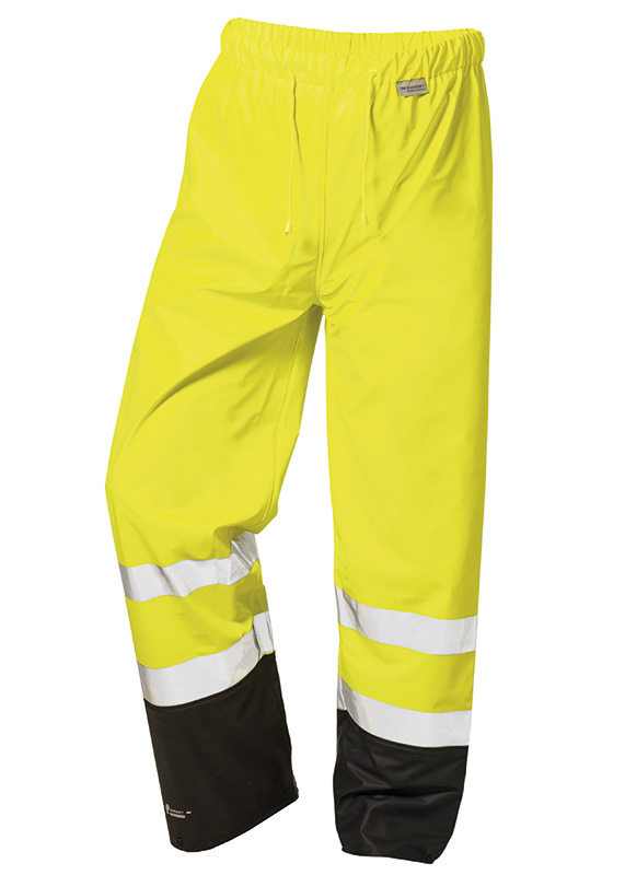2370 Norway Dirk 2370 PU-Warnschutz-Stretch-Regenbundhose leuchtgelb-schwarz