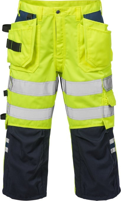 Fristads 100976 High Vis 3/4 Handwerkerhose 2027 PLU mit Warnschutz