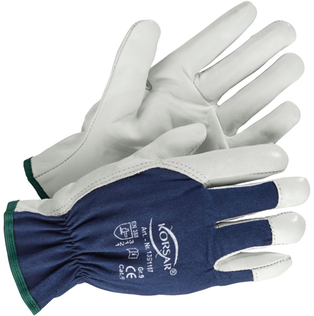 100_42699 Korsar Azul Rindsnappaleder-Schutzhandschuhe