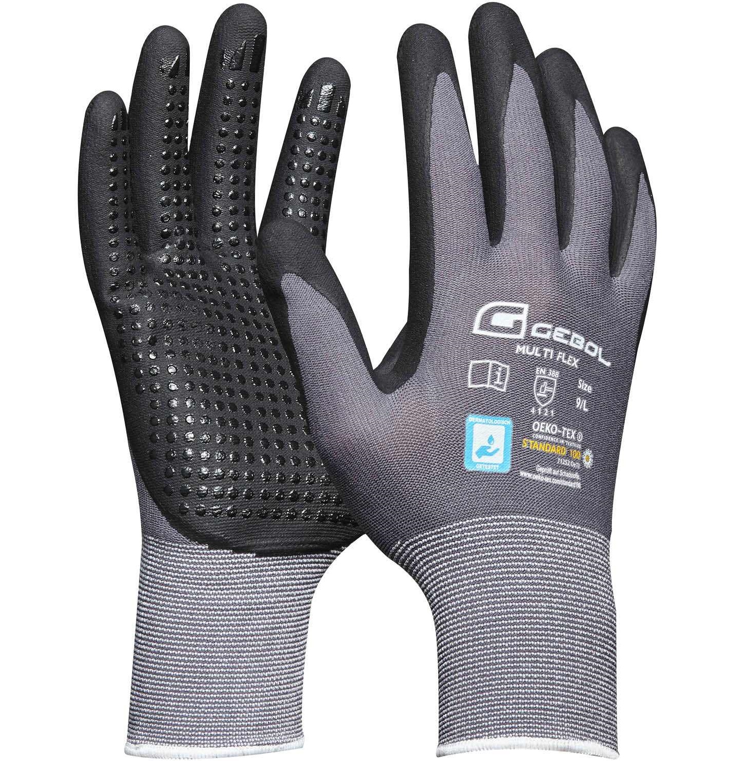 multi-flex Gebol Multi Flex Nitril-Schutzhandschuhe mit Nitril-Noppen