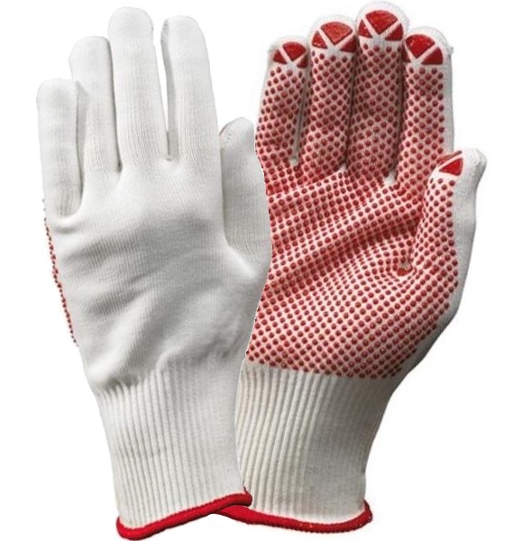 Classic-Packer Fortis Classic Packer Strickhandschuhe mit Noppen weiß