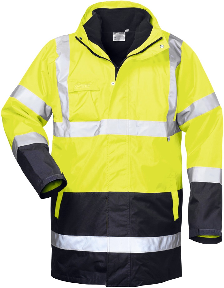 23548-1 Safestyle 23548 SPENCER 4 in 1-Warnschutz-Parka leuchtgelb/marine