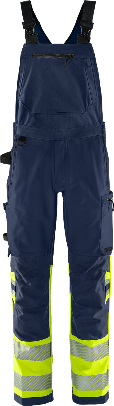 85925451dc3f1f818172041d18105563 Fristads 134244 High Vis Green Stretch Latzhose Kl. 1 1032 GSTP