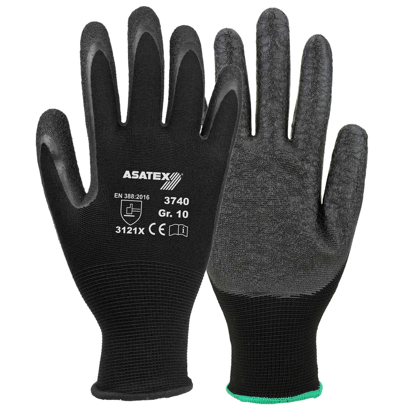 3740 3740 Fine knitted gloves with latex coating