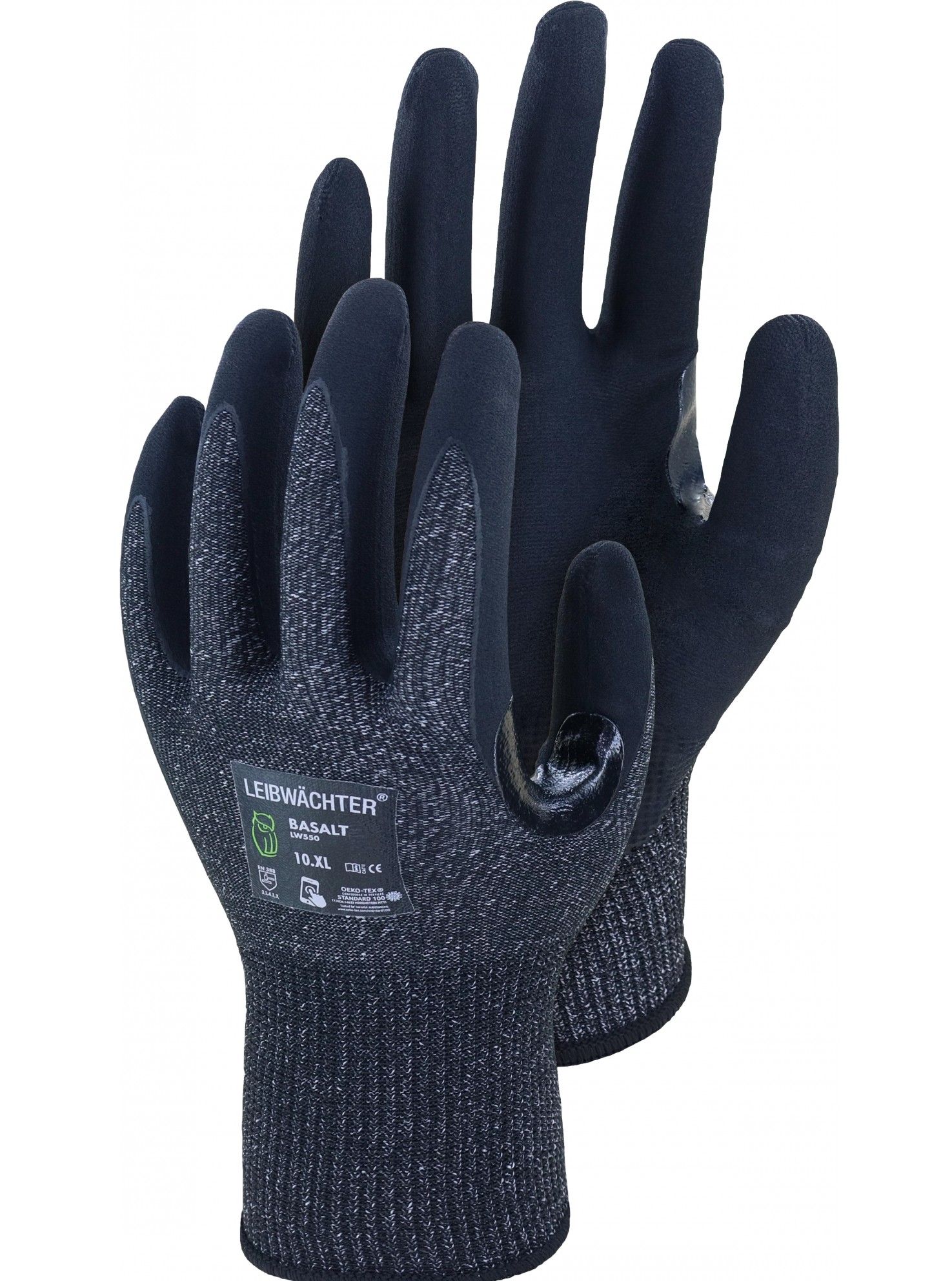 HLW550xnyR0UoySA2fw Leibwächter LW550 Basalt Nitril-Schutzhandschuhe touchscreenfähig
