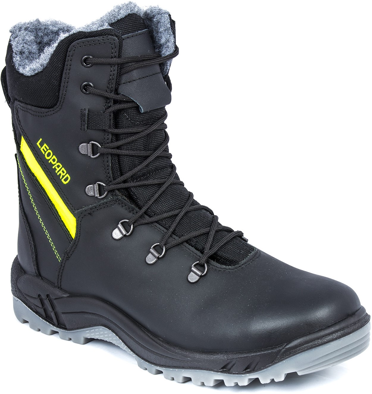 01Z482 Leopard 01Z482 Winterschnürstiefel S3 schwarz/gelb (reflektierend)
