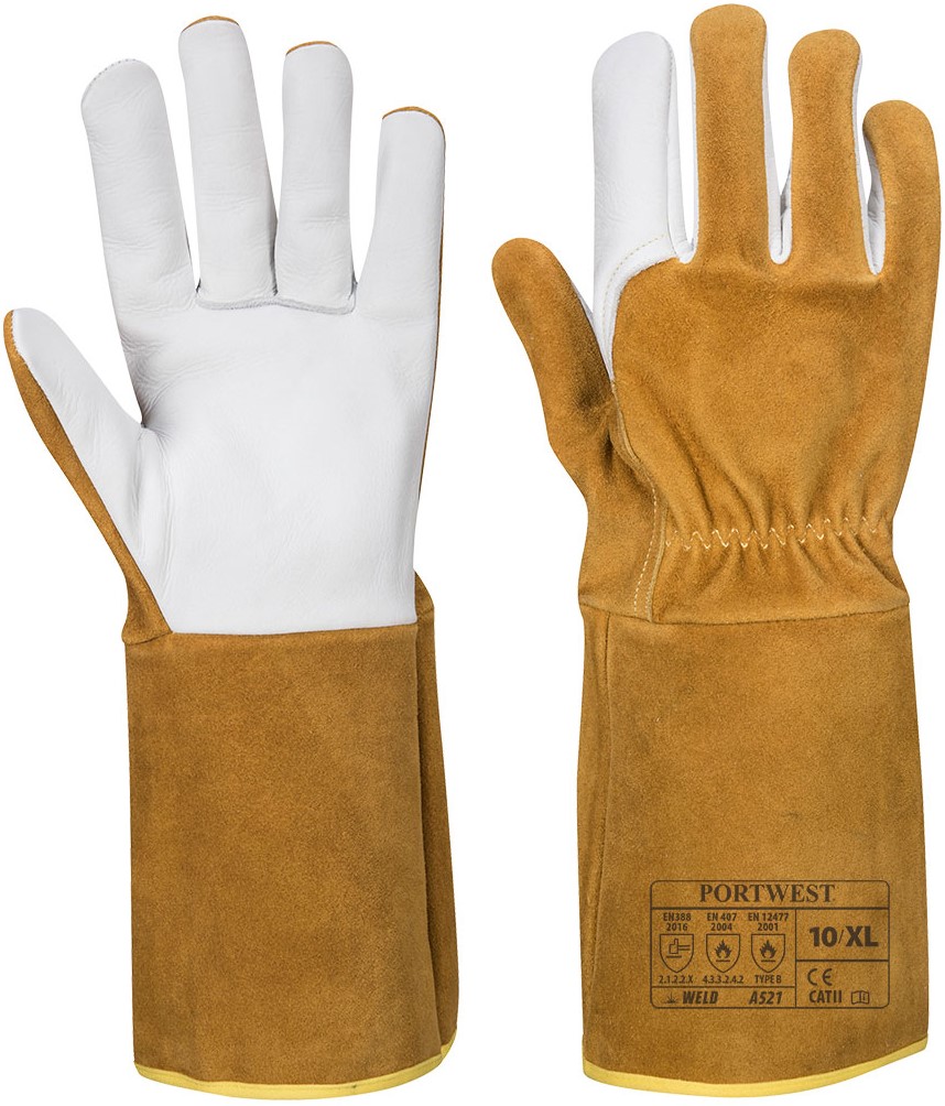 aa11 Portwest A521-WIG Ultra Ziegenleder-Schweißerschutzhandschuhe Typ A