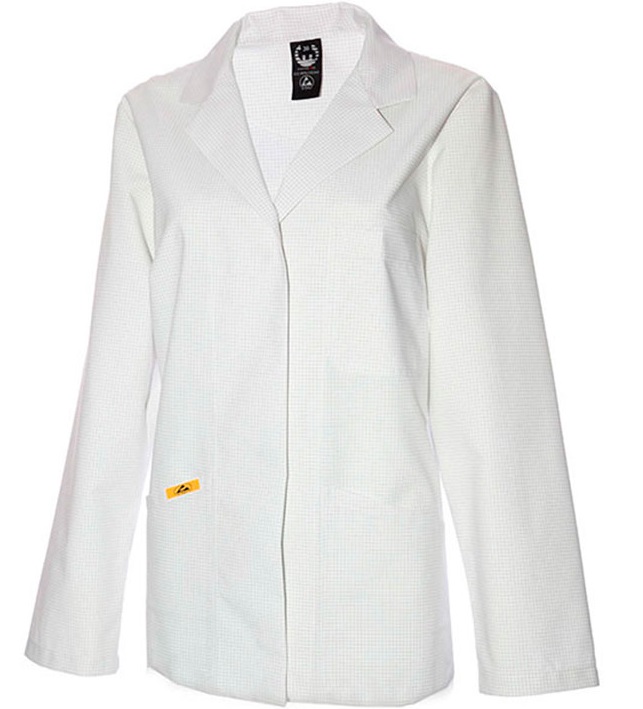 ESD Damenjacke langarm weiß 155g/m²