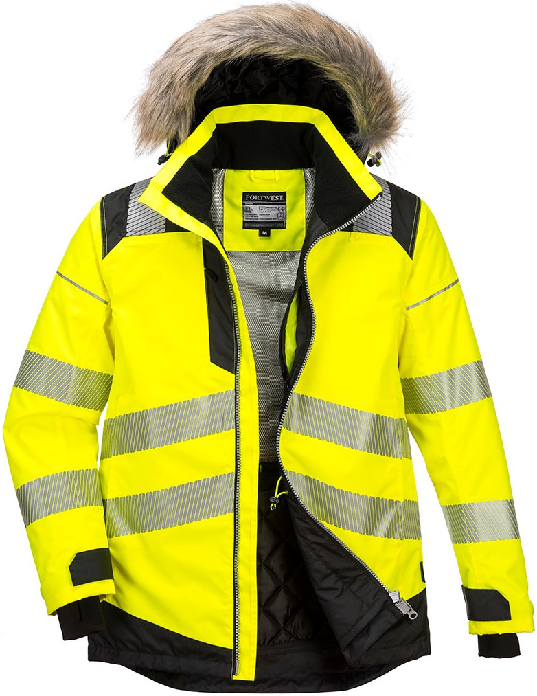 PW369YBR Portwest PW369 PW3 Multinorm high-visibility winter parka