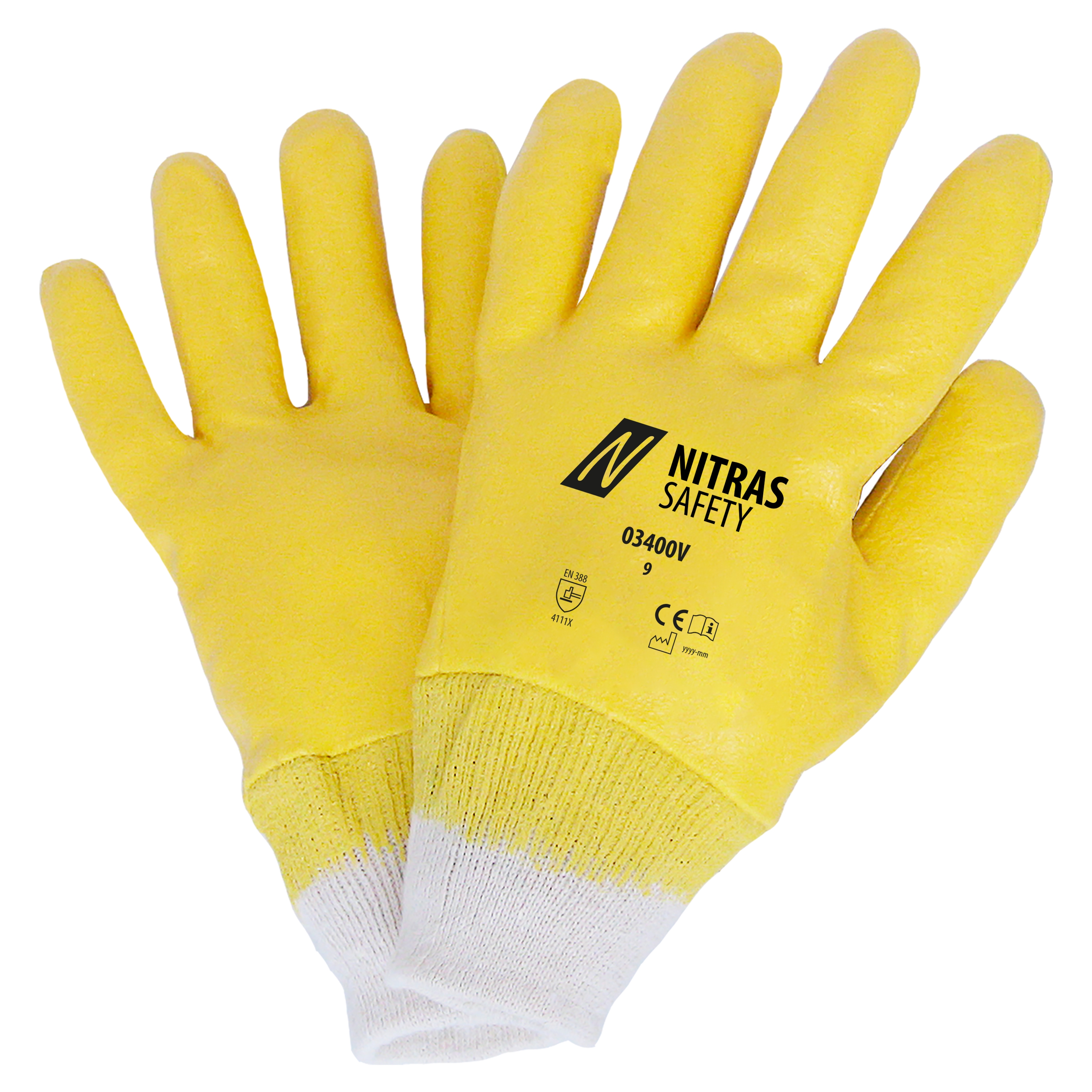 03400V_4300_001 Nitras 03400V Nitril-Baumwollhandschuhe vollbeschichtet