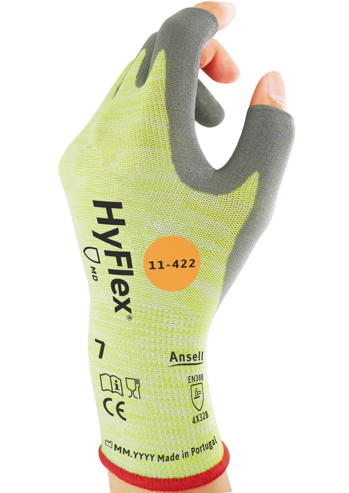 11-4228QxWErWNaMTiD Ansell HyFlex 11-422 PU-Nitril-Schnittschutzhandschuhe Level B