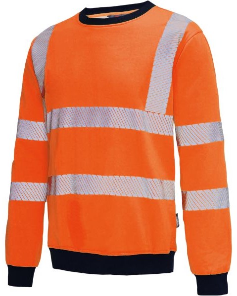 1Q2Kq58Ct2VIW7 Vizwell VW12BO Warnschutz-Sweatshirt leuchtorange