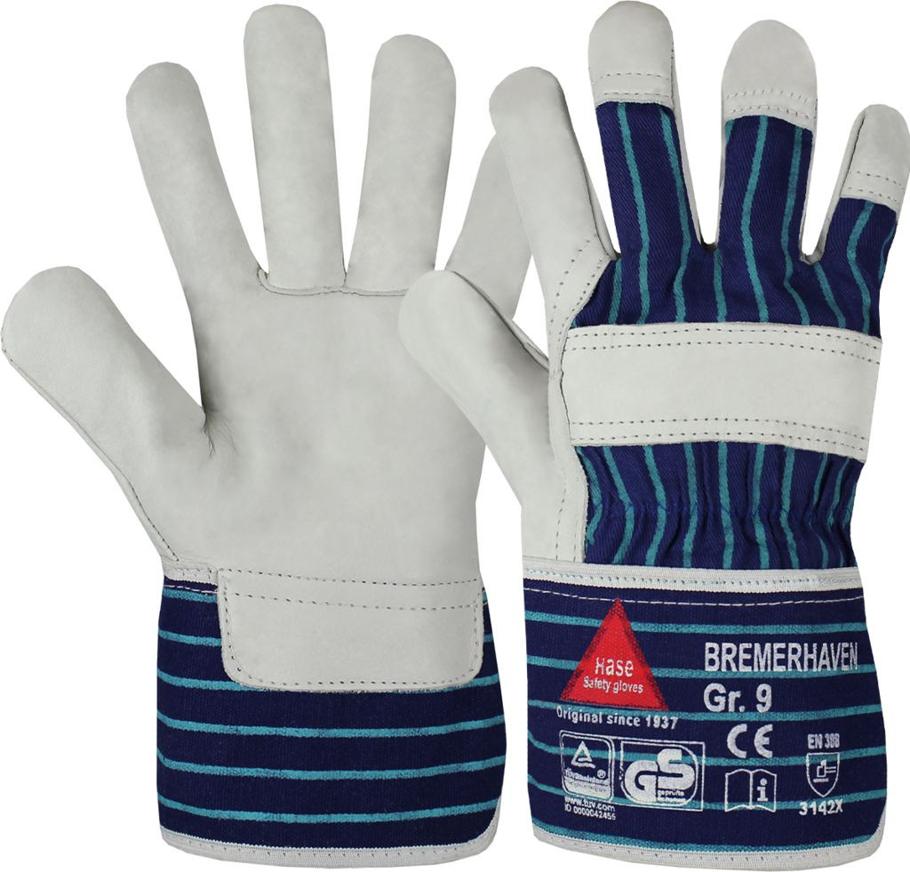 asset0000000000201912102210 Hase 292000 Bremerhaven Rindnarbenleder-Schutzhandschuhe